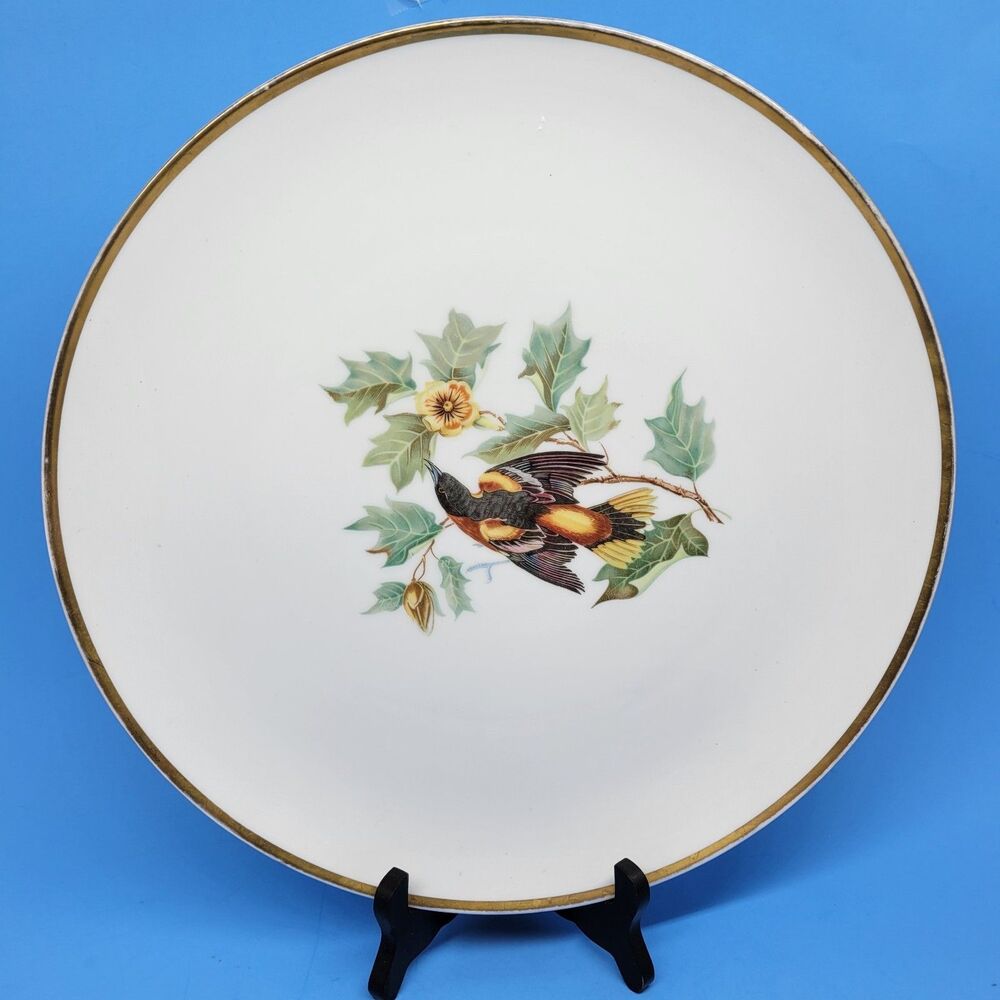 Hutschenreuther Baltimore Oriole 13" Chop Plate Platter Audubon Bird
